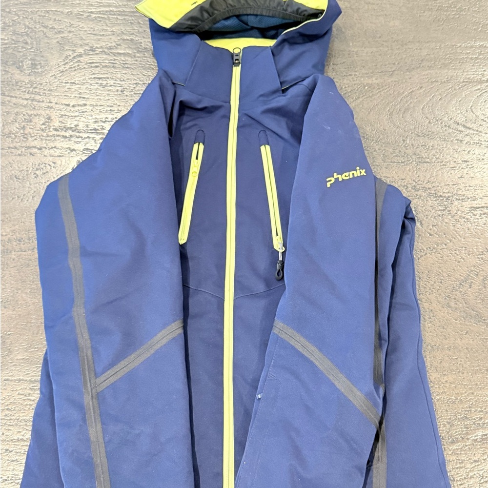 Phenix Kids Navy Puffer with Lime Highlights